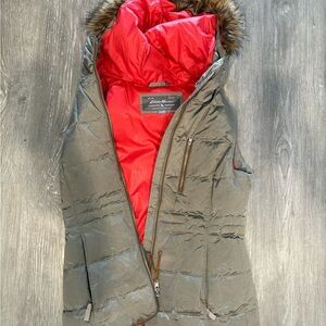 Eddie Bauer Red and Brown Jacket